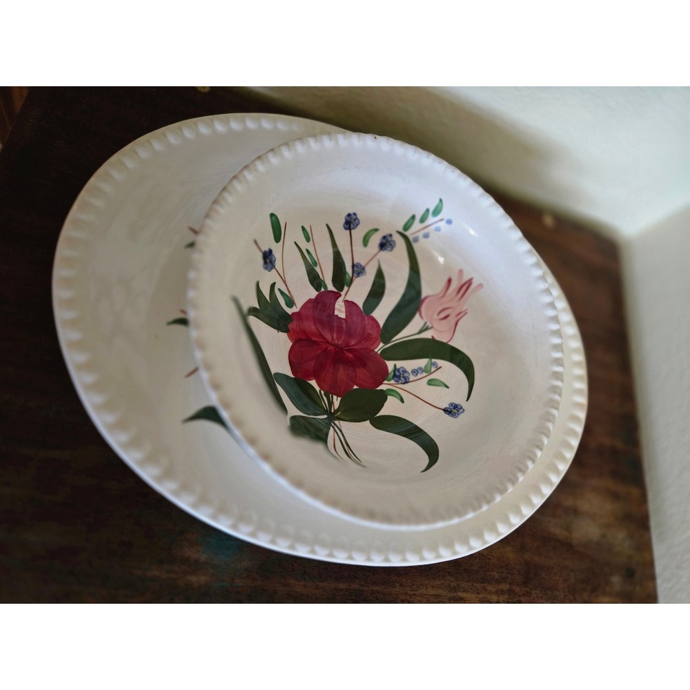 Blue Ridge Southern Potteries Bluebell Platter and Bowl Set USA 2788